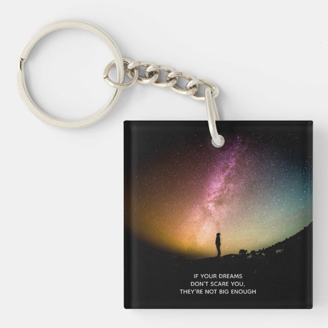 If your dreams don't scare you keychain (Front)