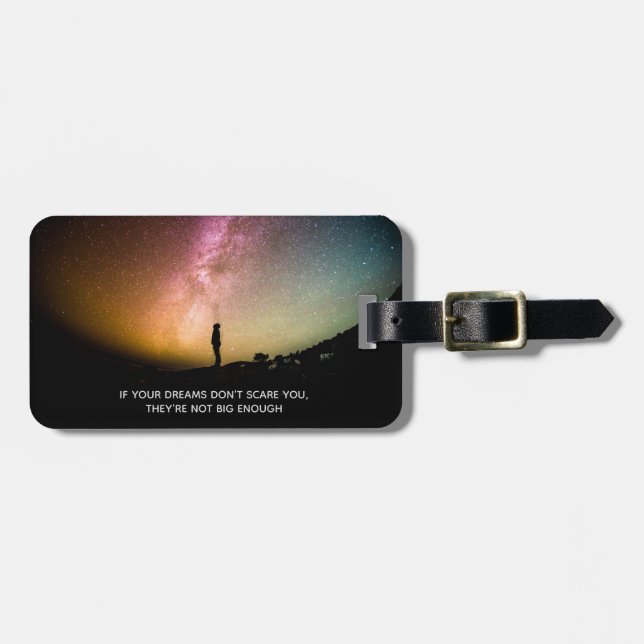 If your dreams don't scare you luggage tag (Front Horizontal)