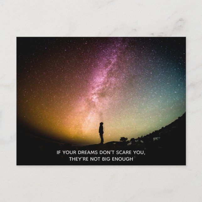 If your dreams don't scare you postcard (Front)