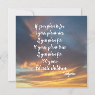 IF YOUR PLAN CONFUCIUS  FLAT CARD