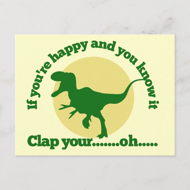 If youre happy and you know it postcard (Front)