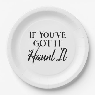 If You've Got It, Haunt It | Halloween Ghost Paper Plate