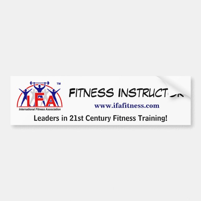 IFA Fitness Instructor Bumper Sticker (Front)