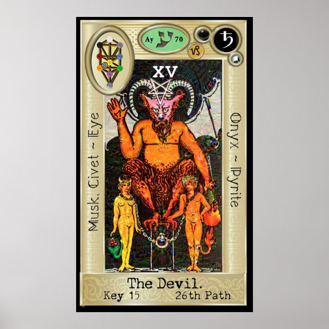 Ifdawn Deepdream Tarot Key 15 ~ The Devil Poster (Front)