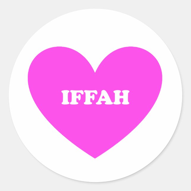 Iffah Classic Round Sticker (Front)
