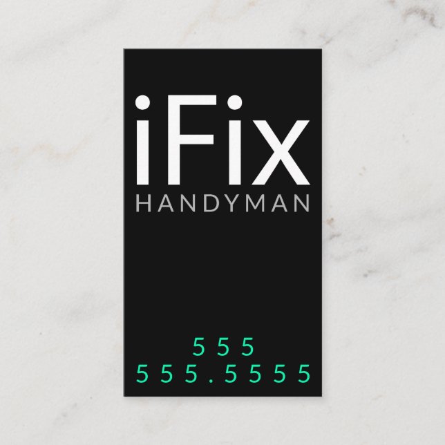 iFix. Handyman Repair Business Customizable Card (Front)
