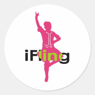 iFling Highland Dancer Classic Round Sticker