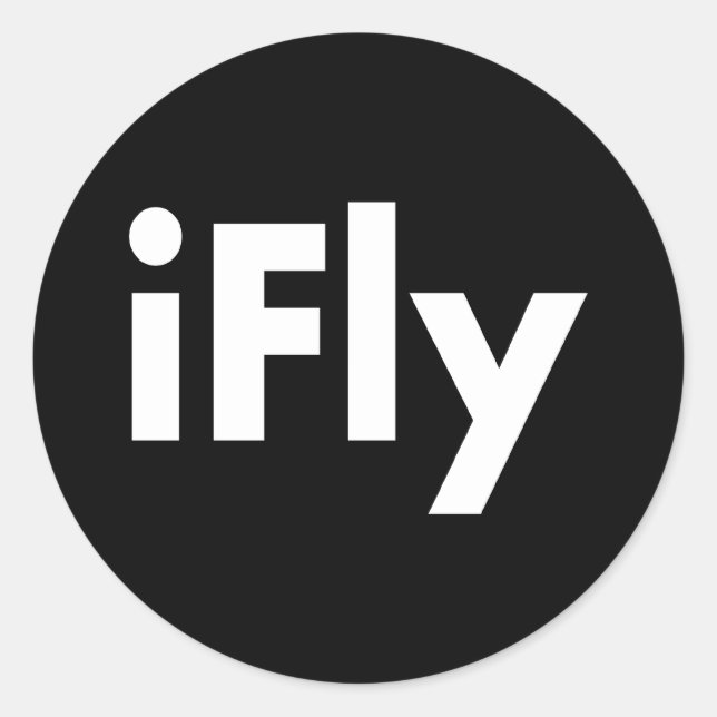 iFly Classic Round Sticker (Front)
