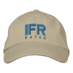 IFR 	Instrument Flight Rules Rated Embroidered Hat