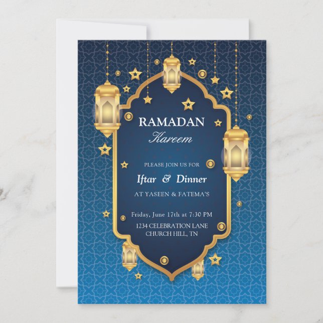 Iftar invitation | Beautiful iftar invitation (Front)
