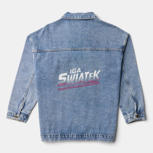 iga swiatek  denim jacket (Back)