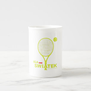 Iga Swiatek, tennis player, goat, champion Bone China Mug