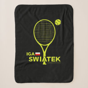 Iga Swiatek, tennis player, goat, champion Sherpa Blanket