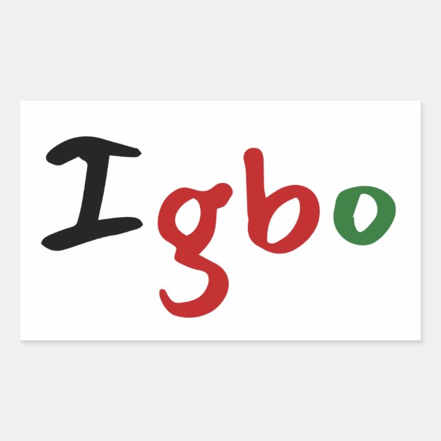 Igbo African Sticker (Front)