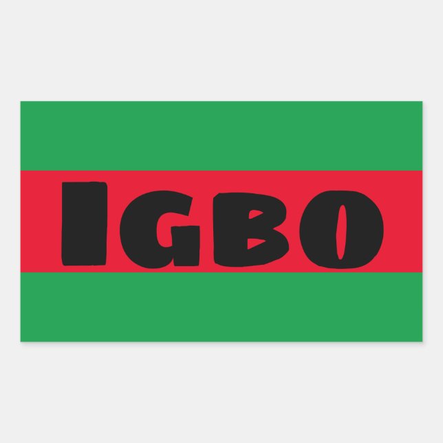Igbo Green and Red Sticker (Front)