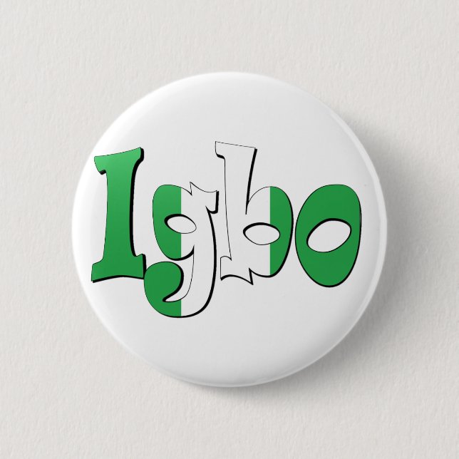 Igbo (Nigerian Flag) 2 Inch Round Button (Front)