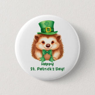 Igel Gráinneog Happy St Patricks Day 2 Inch Round Button
