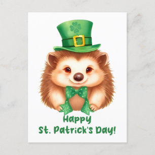 Igel Gráinneog Happy St. Patricks Day Postcard