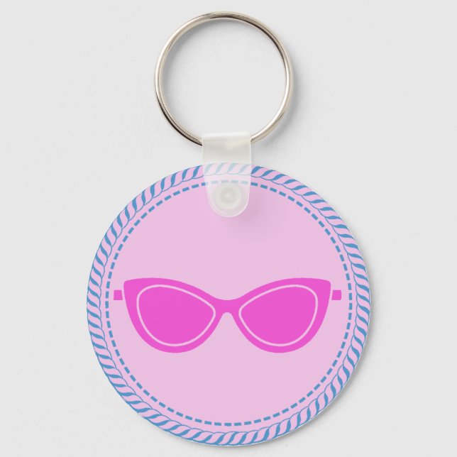 IGGPPCamp 2025 Troop Sunset Pride Keychain (Front)