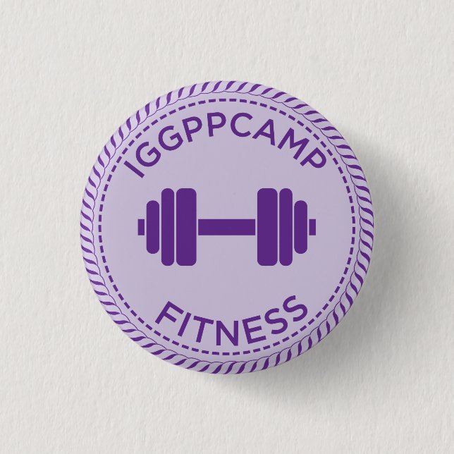 IGGPPCamp Fitness Badge 1 Inch Round Button (Front)
