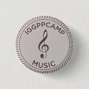 IGGPPCamp Music Badge 1 Inch Round Button