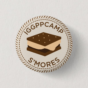 IGGPPCamp S'mores Badge 1 Inch Round Button