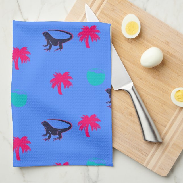 Iggy in the kitchen kitchen towel (Quarter Fold)