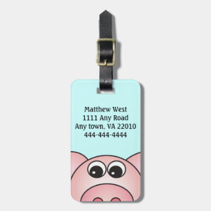 Iggy the Pig Bag Tag
