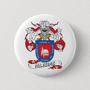 Iglesias Family Crest 2 Inch Round Button