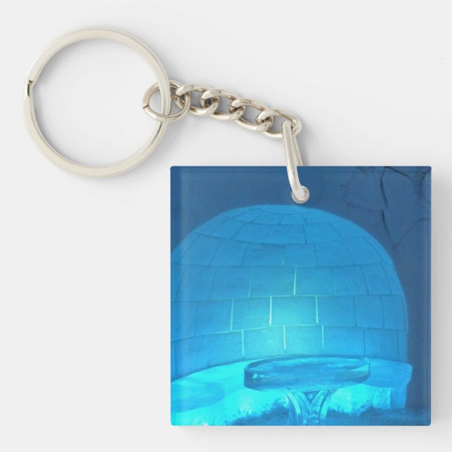 Igloo Room at Hotel de Glace, Quebec, Canada Keychain (Front)