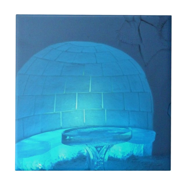 Igloo Room at Hotel de Glace, Quebec, Canada Tile (Front)
