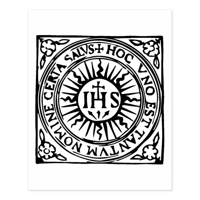 Ignatius of Loyola, Christogram  Rubber Stamp (Imprint)