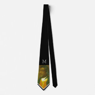 IGNATIUS SANCHO Add Photo Black BHM Monogram Tie