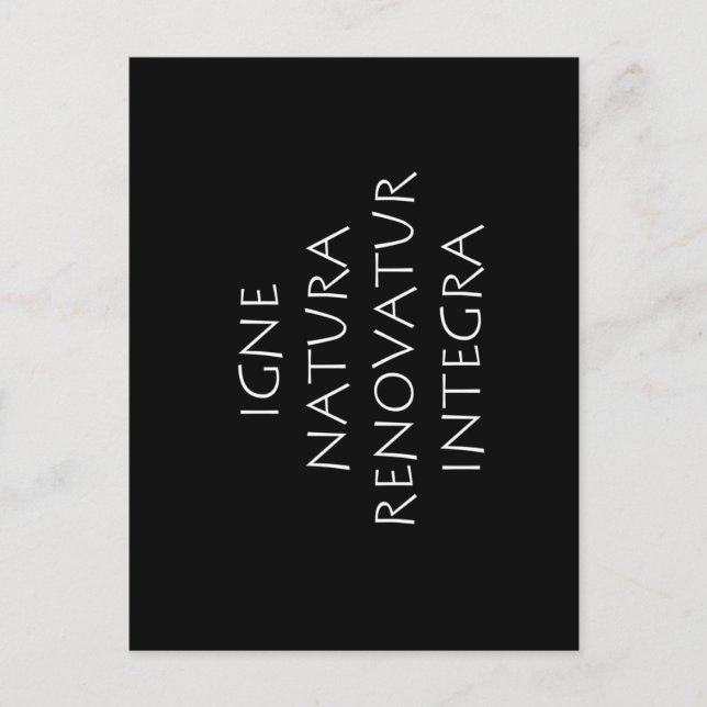 Igne natura renovatur integra postcard (Front)