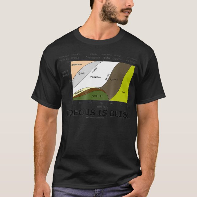 Igneous Is Bliss Geology Rock Geek Humor  T-Shirt (Front)