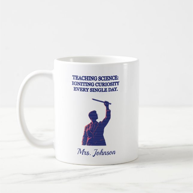 Igniting Curiosity Science Teacher Educator Design Coffee Mug (Left)