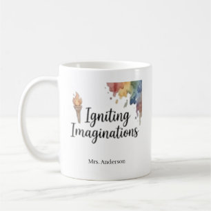 Igniting Imaginations Creative Art Teacher Custom Coffee Mug