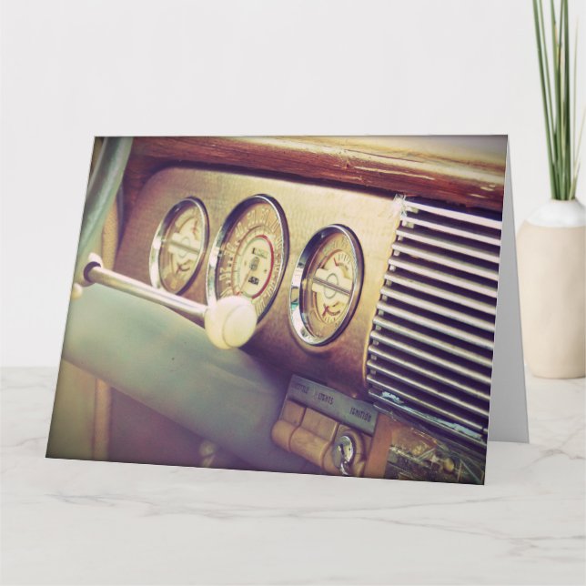 "Ignition" Antique Classic Car Big Card (Front)