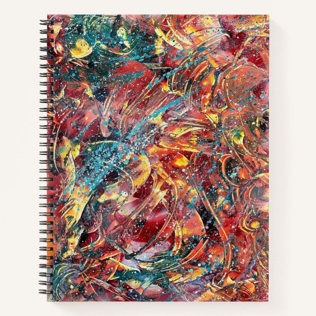 Ignition Studies No. 1 – Abstract Art spiral Notebook (Front)