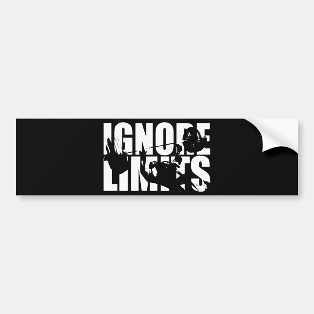 Ignore Limits - Bench Press - Workout Motivational Bumper Sticker (Front)