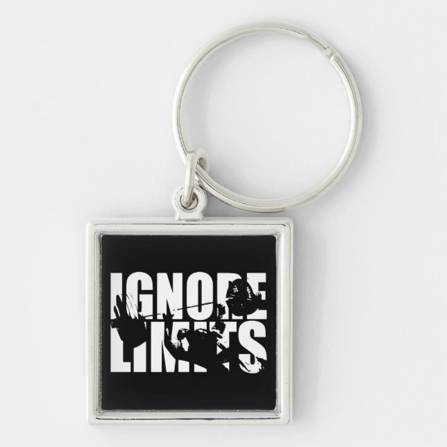 Ignore Limits - Bench Press - Workout Motivational Keychain (Front)