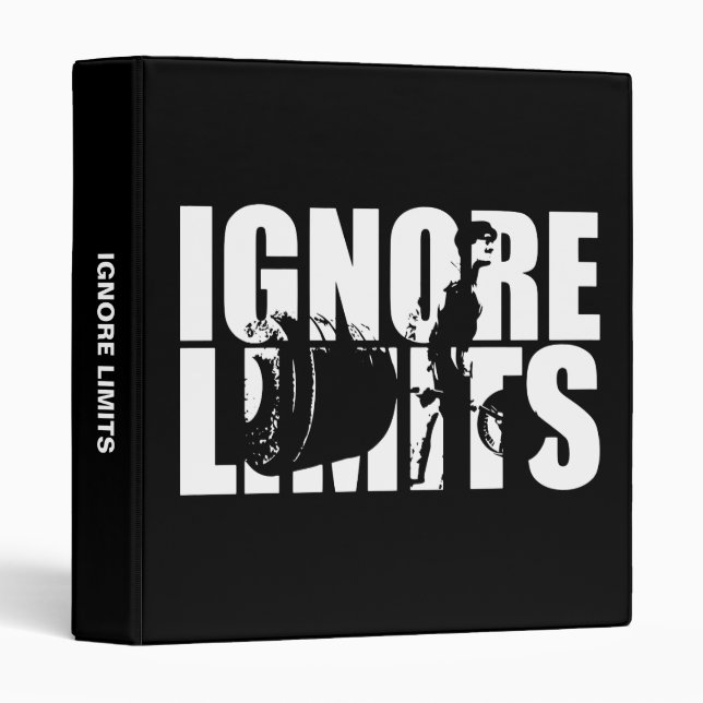 IGNORE LIMITS - Deadlift Workout Motivational Binder (Front/Spine)