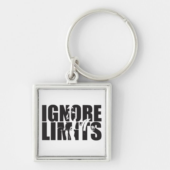 IGNORE LIMITS - Deadlift - Workout Motivational Keychain (Front)