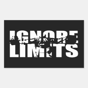IGNORE LIMITS - Squat Leg Day Workout Motivational Sticker