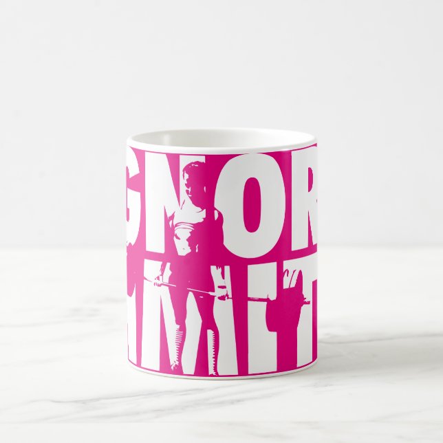 IGNORE LIMITS - Women's Weightlifting Motivational Coffee Mug (Center)
