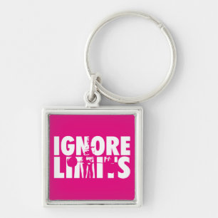 IGNORE LIMITS - Women's Weightlifting Motivational Keychain