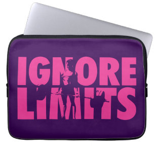 IGNORE LIMITS - Women's Weightlifting Motivational Laptop Sleeve