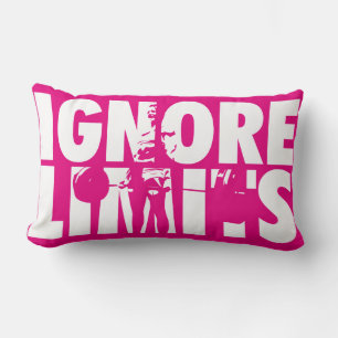 IGNORE LIMITS - Women's Weightlifting Motivational Lumbar Pillow
