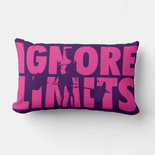 IGNORE LIMITS - Women's Weightlifting Motivational Lumbar Pillow