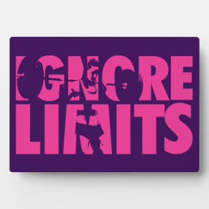 IGNORE LIMITS - Women's Weightlifting Motivational Plaque